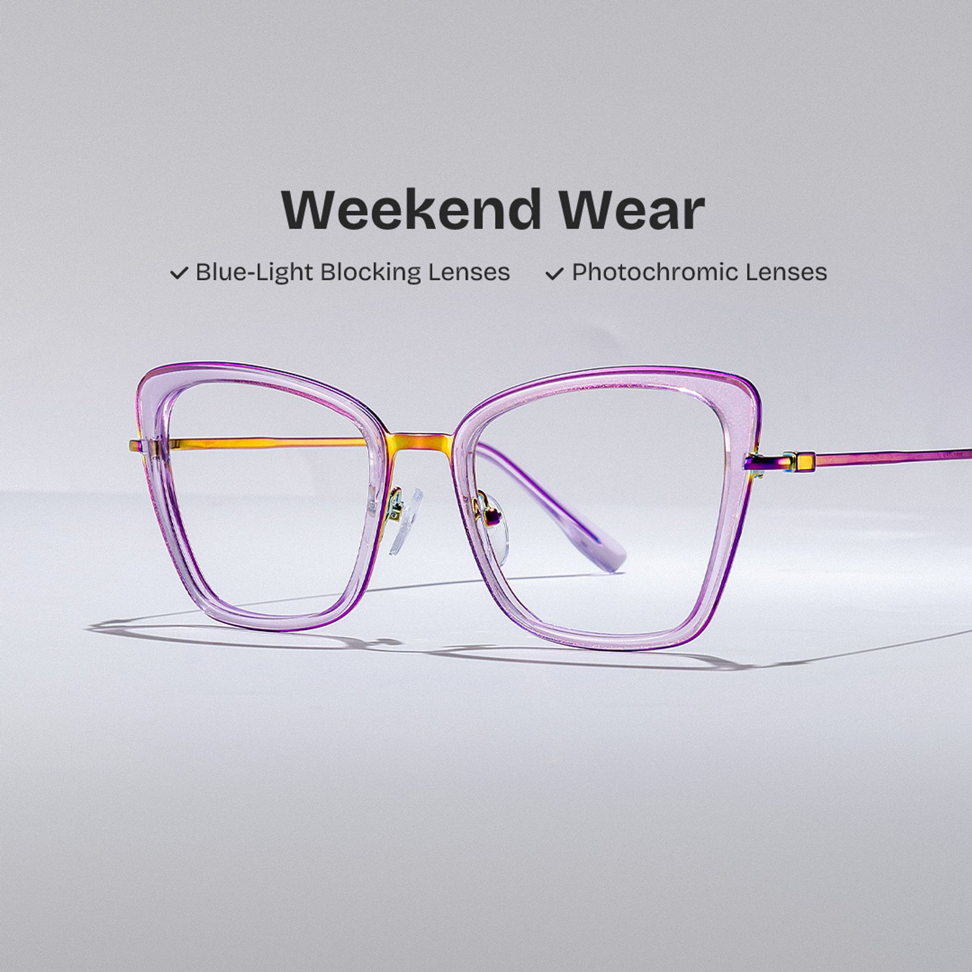 Rosalie Butterfly Purple Color Frame Glasses for Women | ZEELOOL Canada0