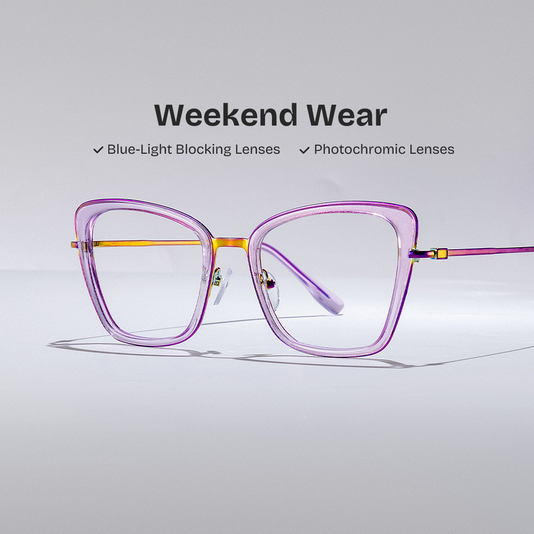 ZEELOOL Rosalie Butterfly Purple Glasses