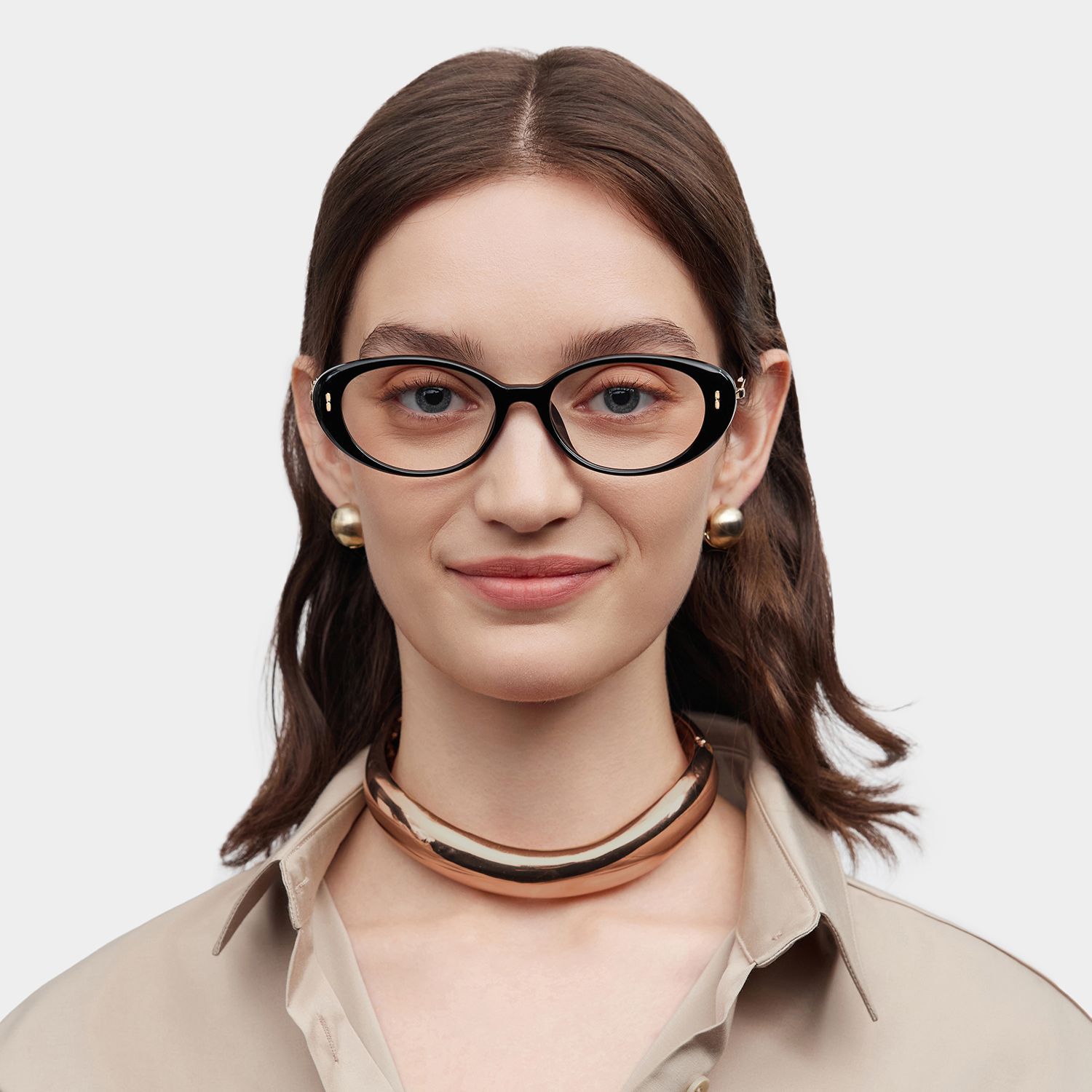 Blaire Black Frame Glasses with Oval Frame Online | ZEELOOL