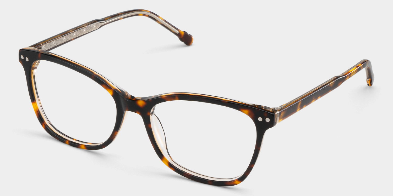 Marigold tortoise rectangle eyeglasses Online | ZEELOOL3