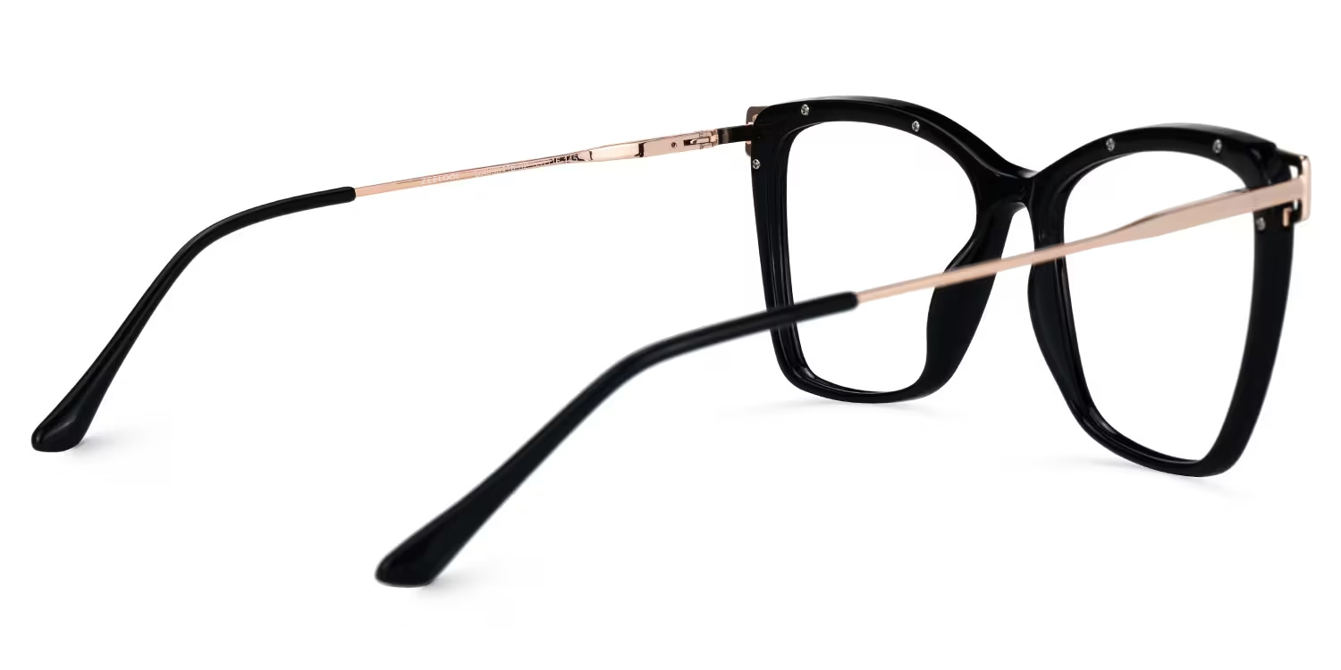 Krystle Square Black Eyeglasses and Glasses Frames5