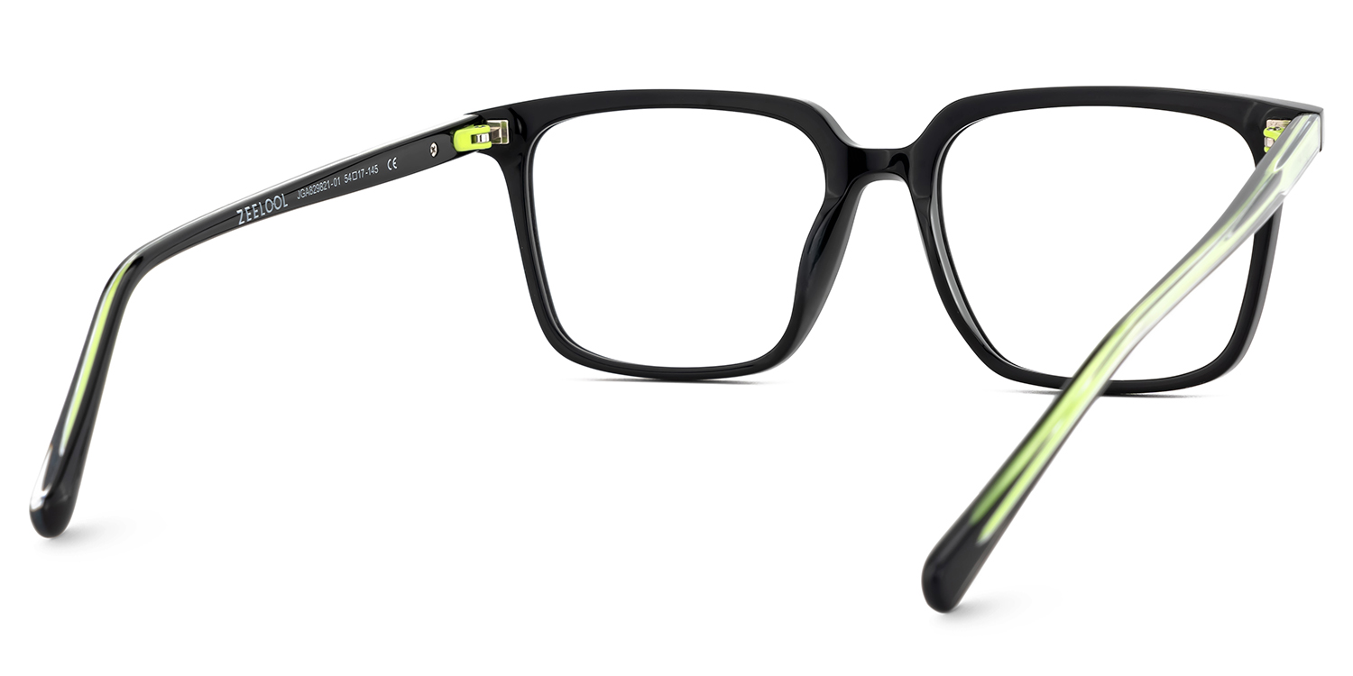 Delaine Rectangle Black Glasses4