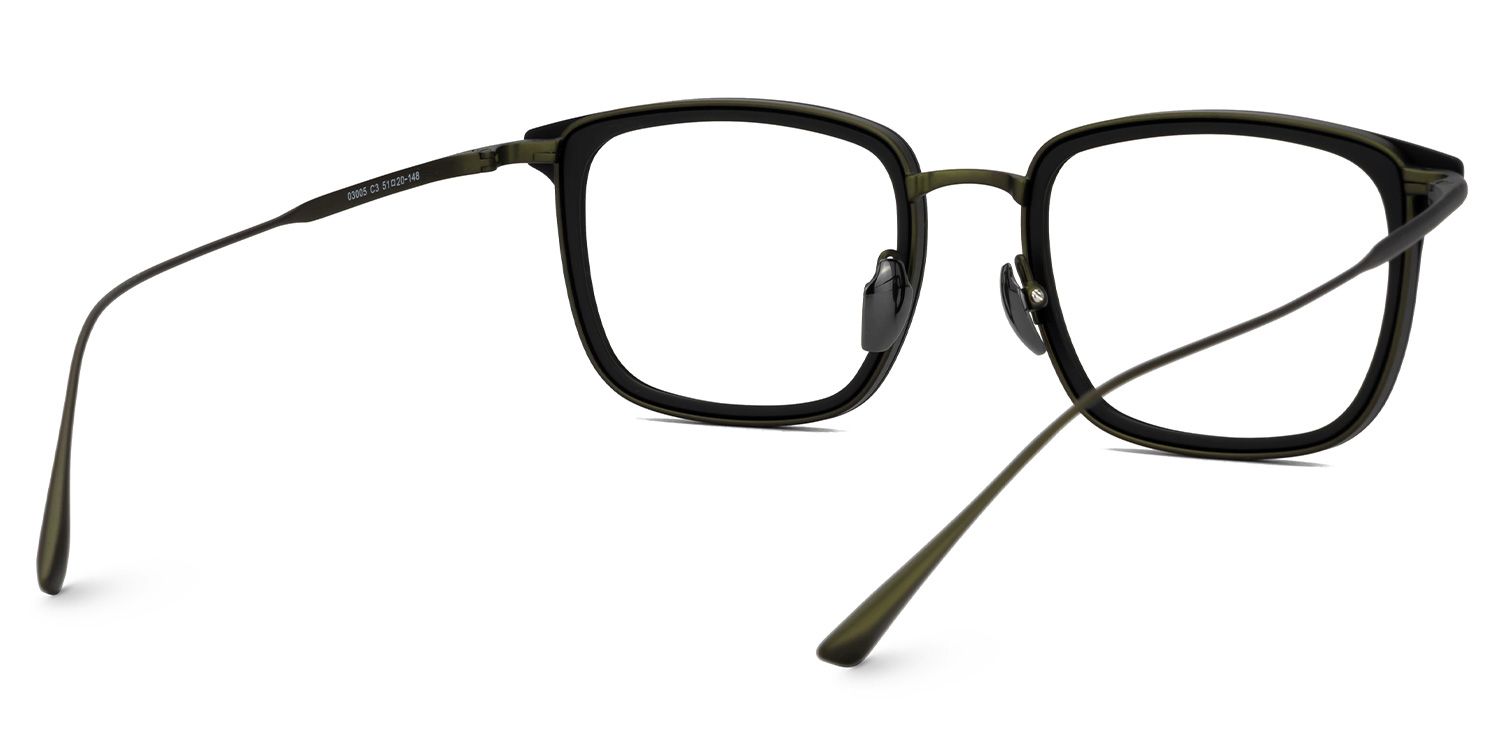 Gonzales Titanium Black Frame Glasses with Square Shape | ZEELOOL Canada3