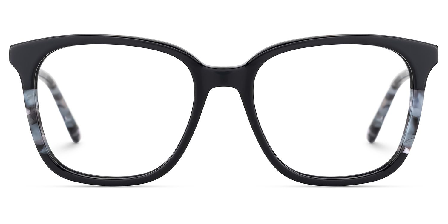 Finnley Acetate Black Frame Glasses with Square Shape | ZEELOOL Canada1