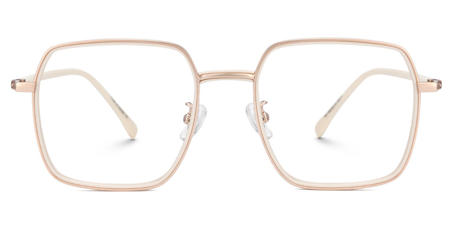 Moody White Square Prescription Glasses | ZEELOOL Canada1