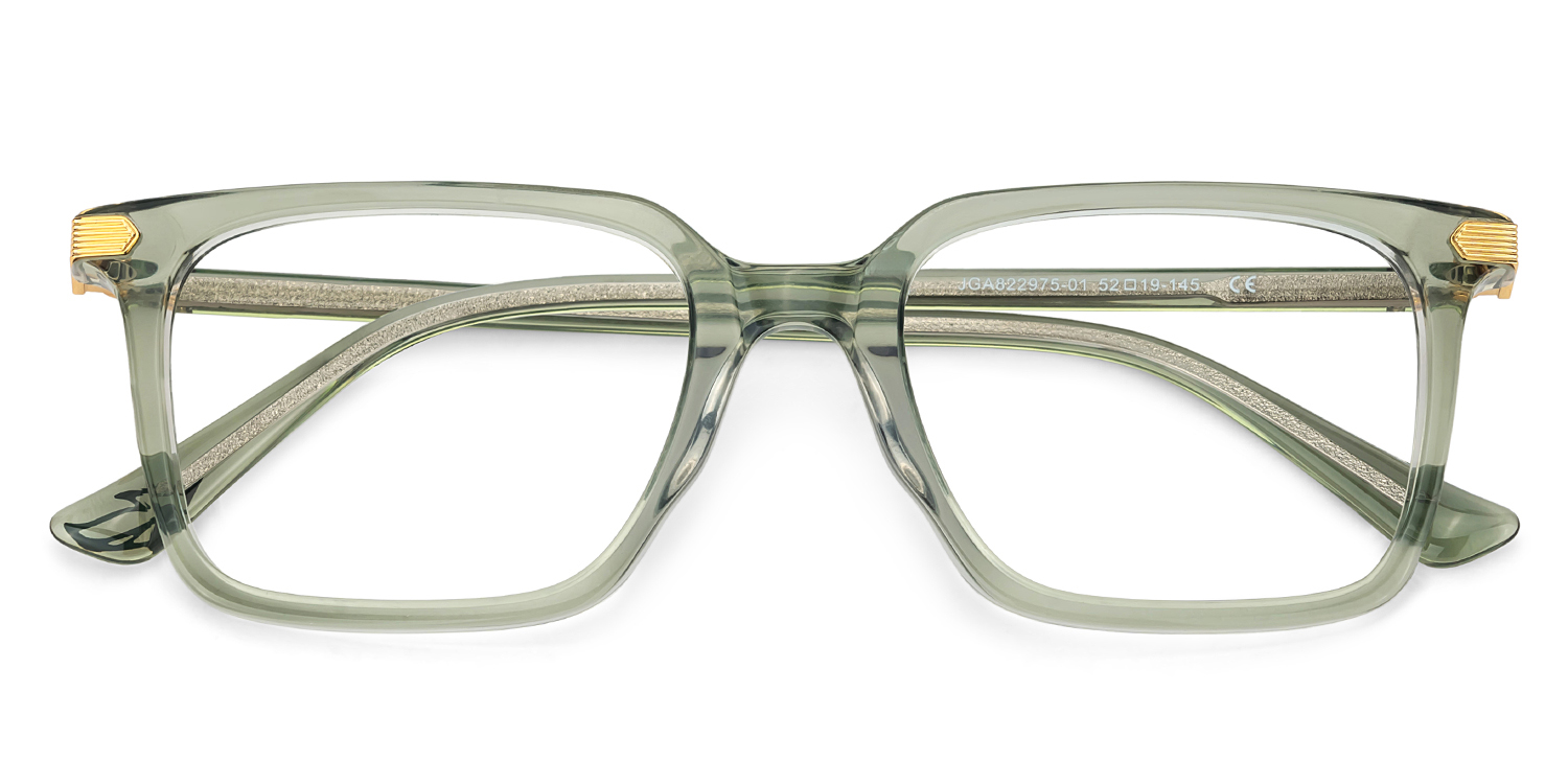 Goveo Rectangle Green Glasses1