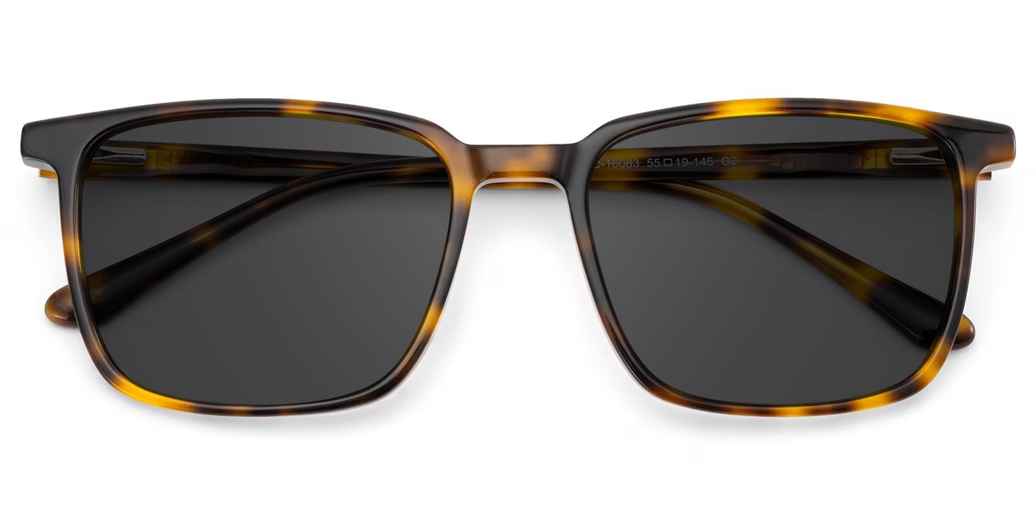 Rectangle Tortoise Eyeglasses- Aidan Acetate Frame Glasses1