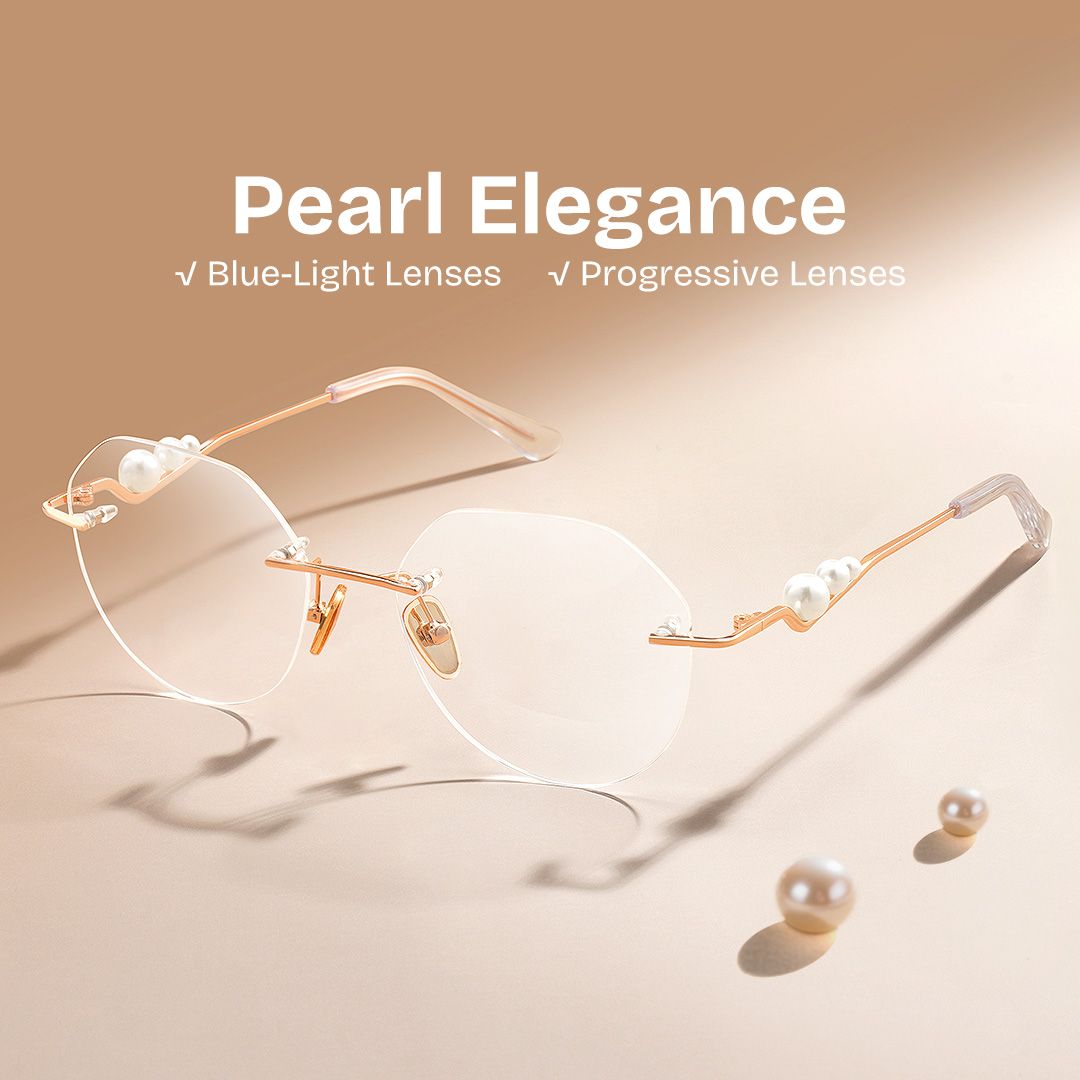 Wyatt Eyeglasses in Geometric Rose Gold Frame | ZEELOOL Canada0