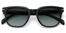 Rocco Rectangle Black Frame Polarized Sunglasses1