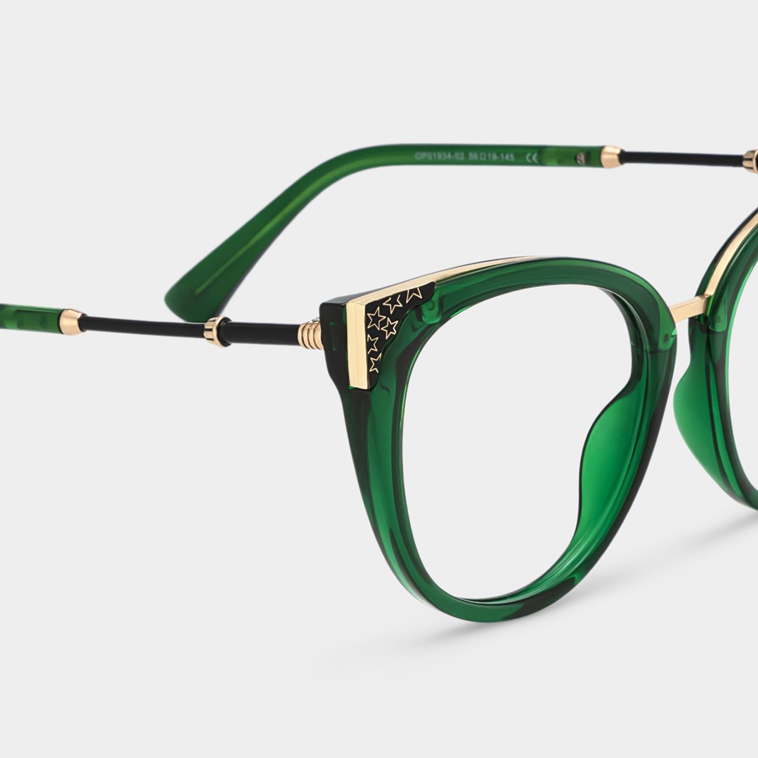 Dalton Cat Eye Dark Green Frame Glasses | ZEELOOL Canada4