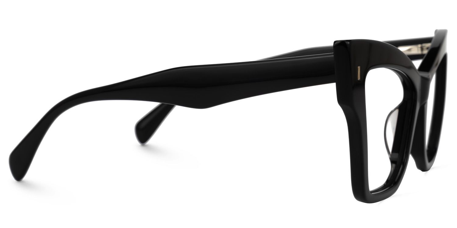 Jeanine Cateye Black Glasses2