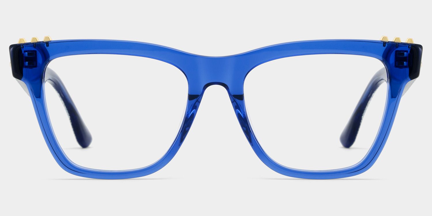 Soren Square Blue Frame Eyeglasses for Woman| ZEELOOL Canada1