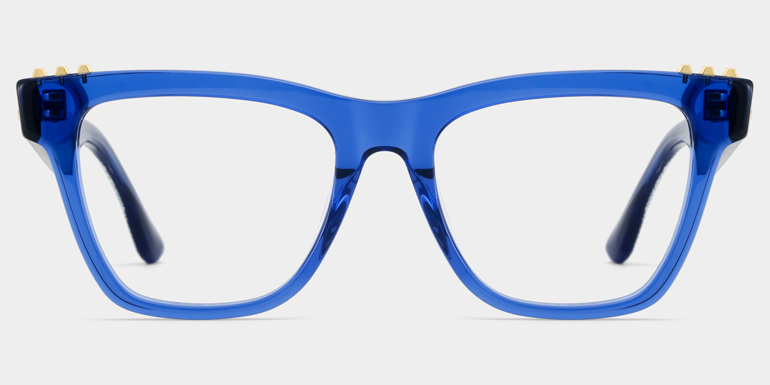 Soren Square Blue Frame Eyeglasses for Woman| ZEELOOL Canada1