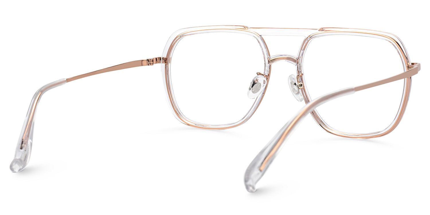 Clear Vergie Aviator Frame Eyeglasses | ZEELOOL Canada3
