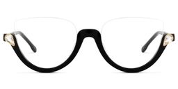 Felicia Cat Eye Black Glasses0