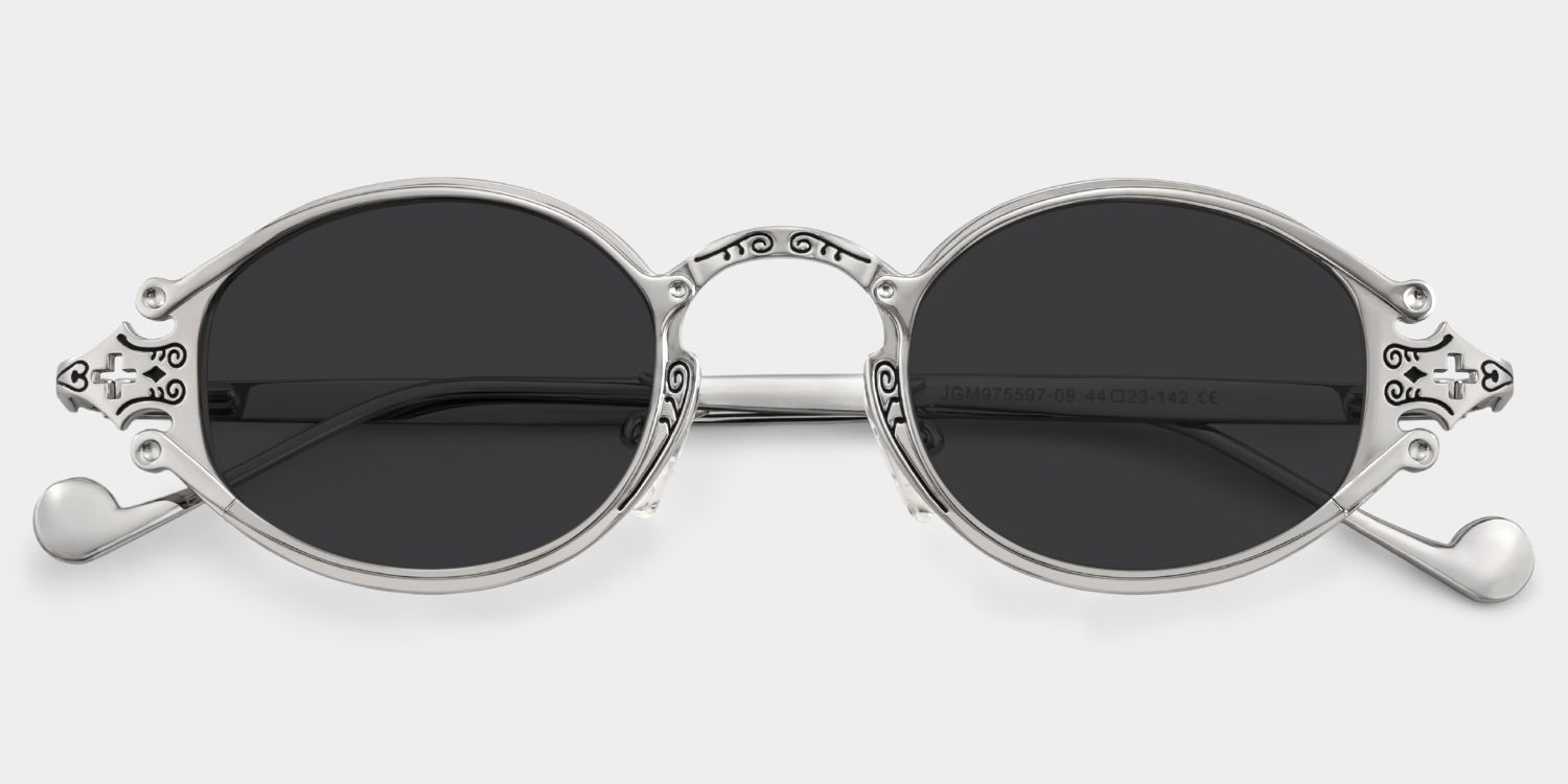 Oval Serena Silver Sunglasses Frames Deals1
