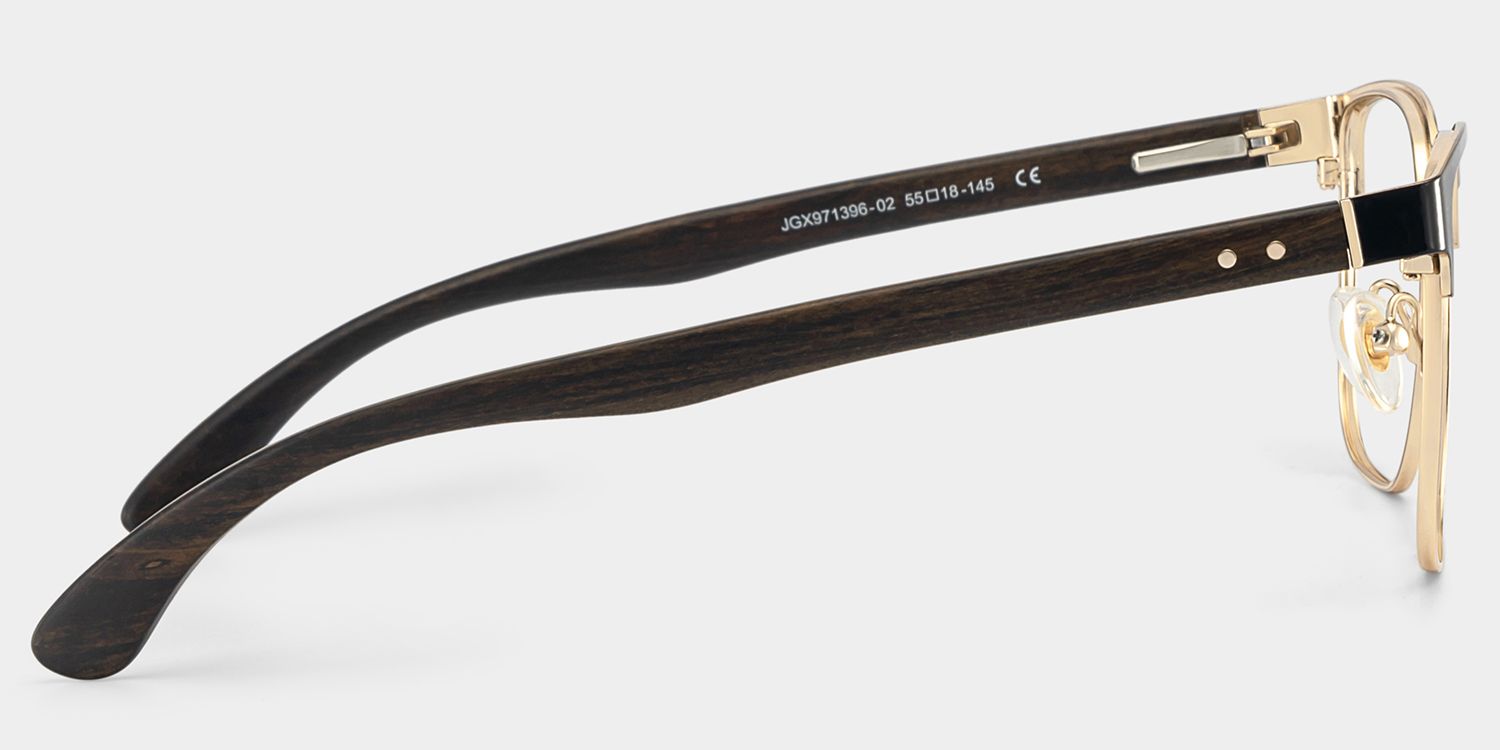 Luke black and gold browline glasses Online | ZEELOOL3