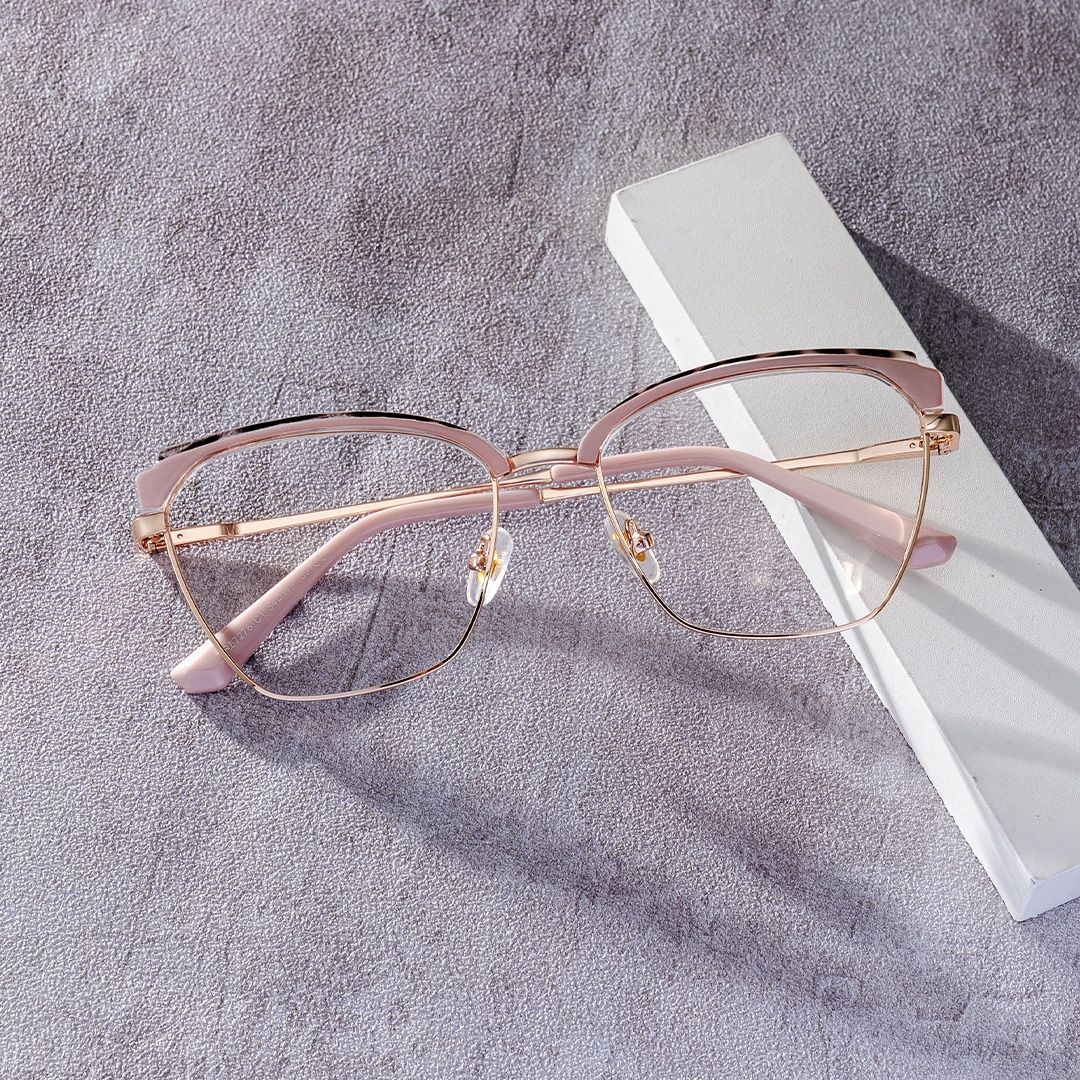 Phoebe Browline Khaki Frame Eyeglasses for Woman| ZEELOOL Canada0
