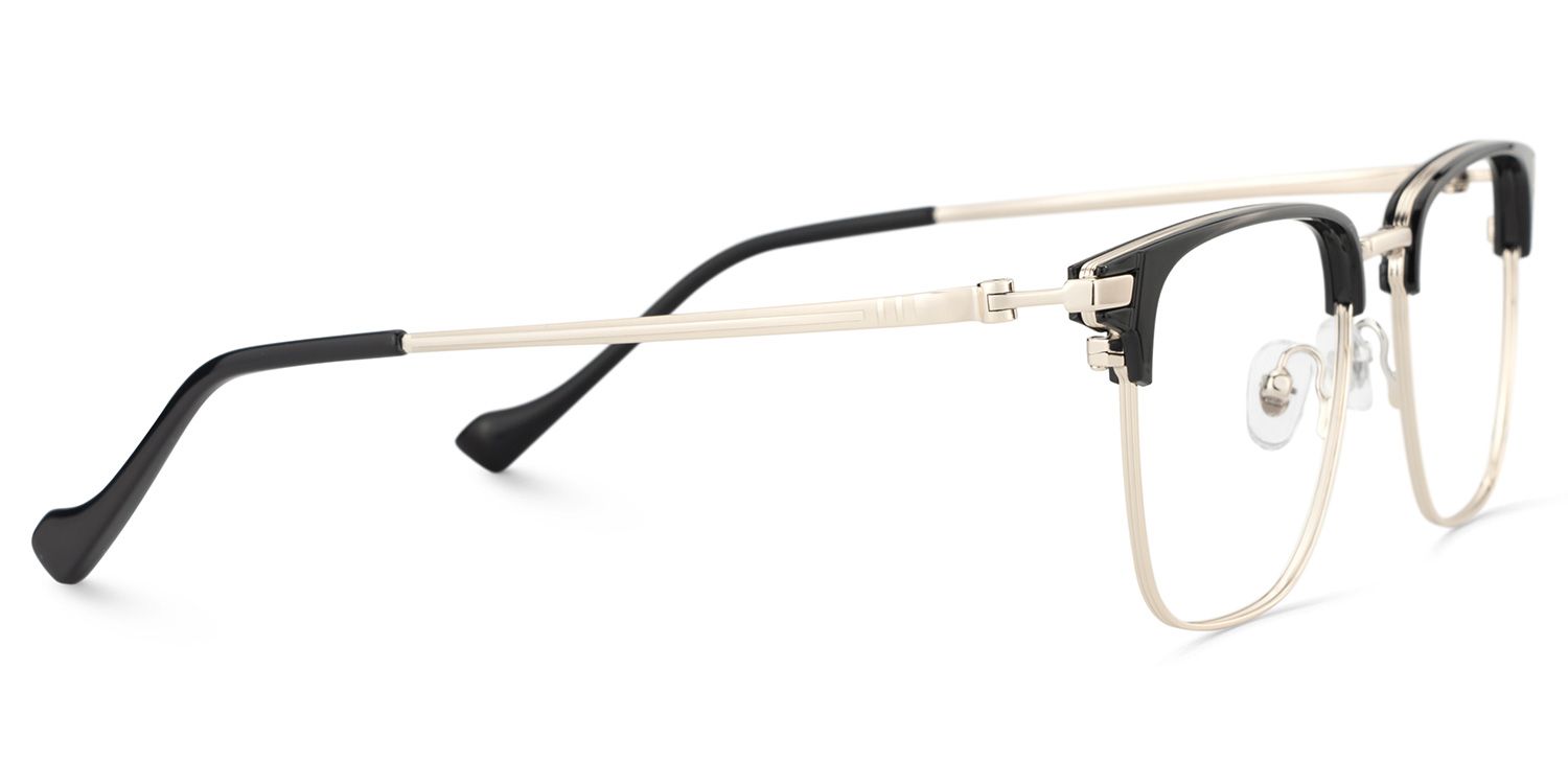 Owen Eyeglasses in Square Black Gold Frame | ZEELOOL Canada4