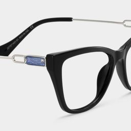 Celeste Black Cat-eye Glasses5