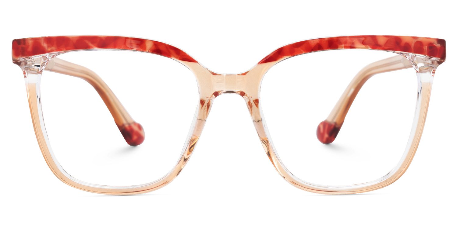 Square Tawana Red Glasses deals -Zeelool Glasses0