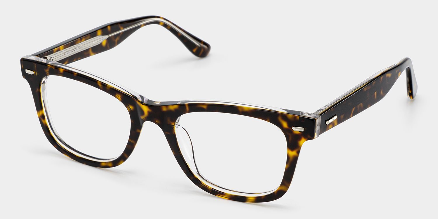 Robert Rectangle Tortoise Frame Glasses | ZEELOOL3