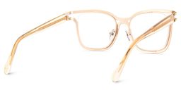 Shine Square Gold White Glasses5