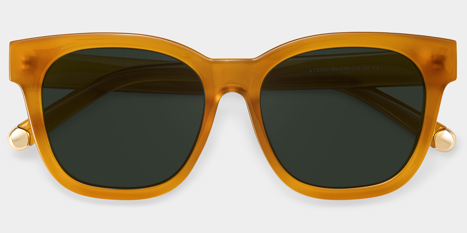 Azul champagne Frame Polarized Sunglasses with square Style Online | ZEELOOL Canada1