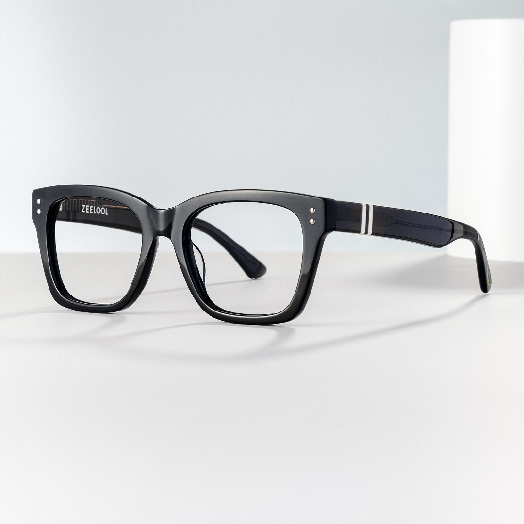 ZEELOOL Gaydeh Rectangle Black Glasses