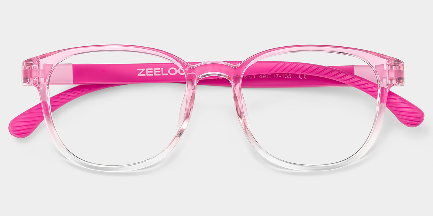 Dale Round Pink Frame Eyeglasses for Pre-tweens1