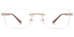 Savitrie Rectangle Brown Glasses0