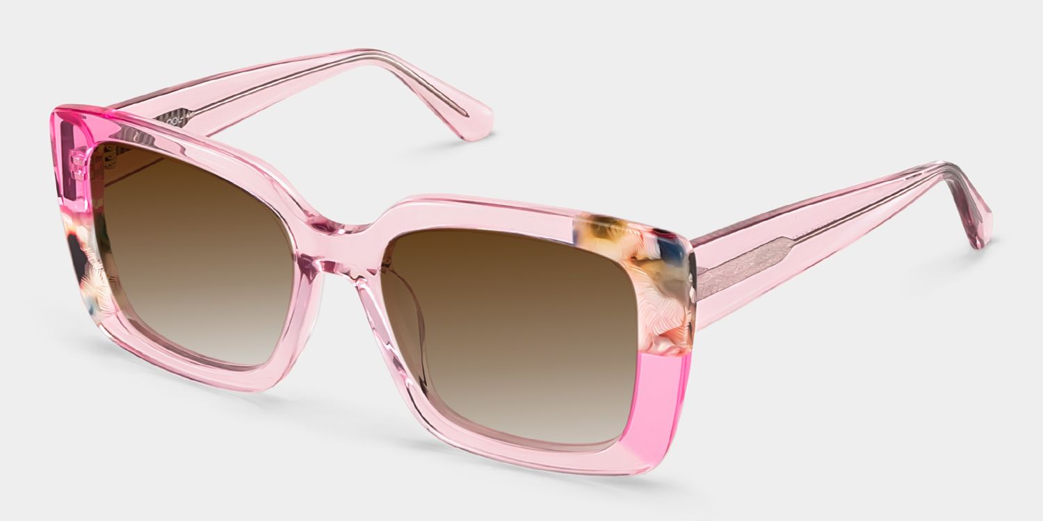 Palma Acetate Pink Frame Sunglasses | ZEELOOL CA2