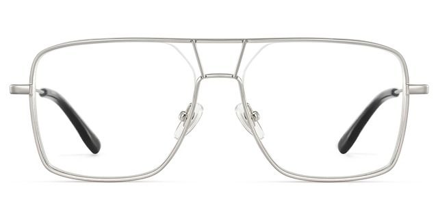 Angular rectangular aviators with a graphic edge.