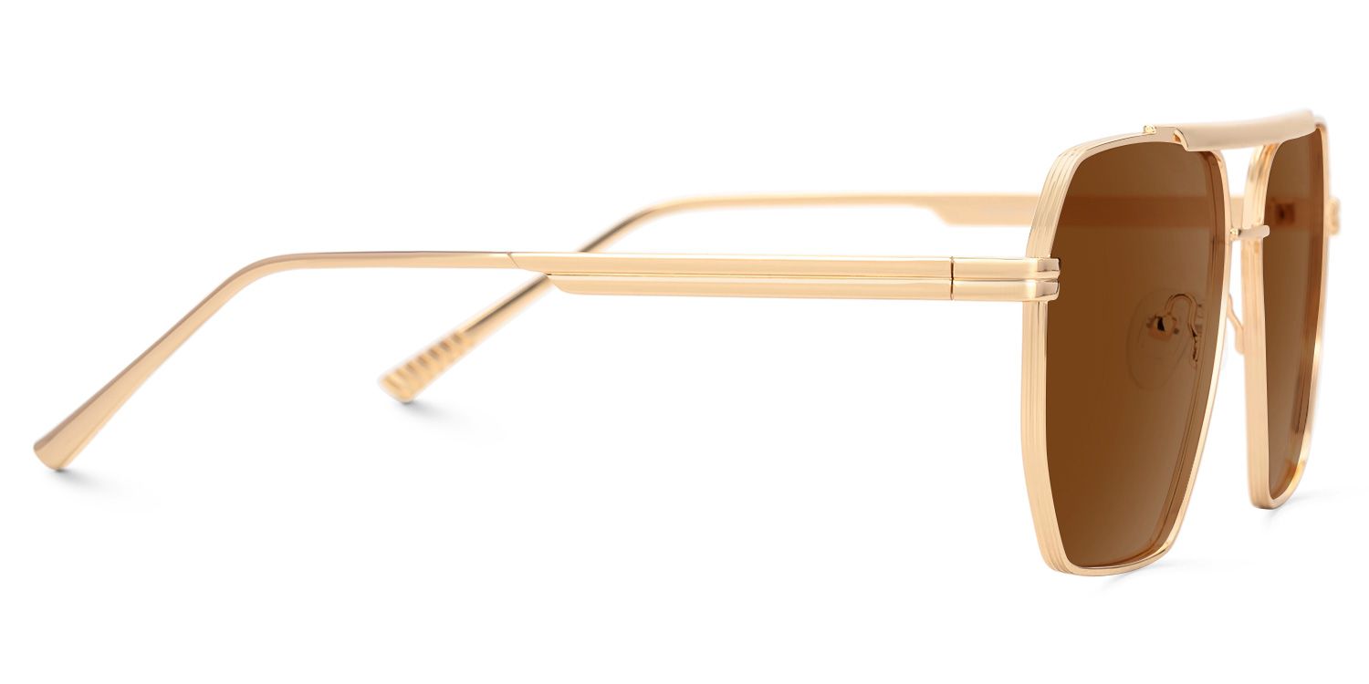 Quintero Aviator Brown Full Rim Sunglasses | ZEELOOL CA2