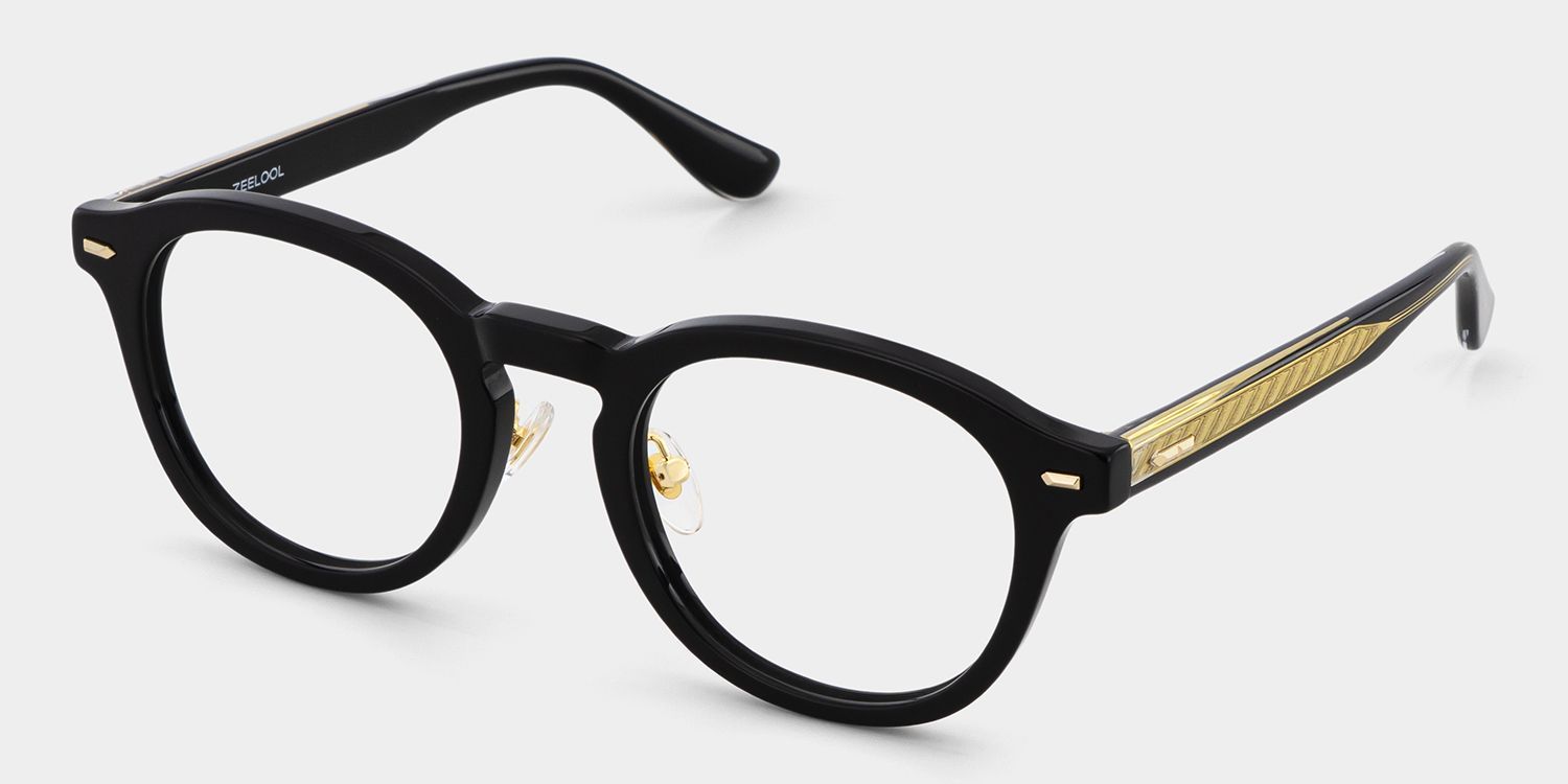 Frances Black Round Glasses for Men & Women | ZEELOOL3