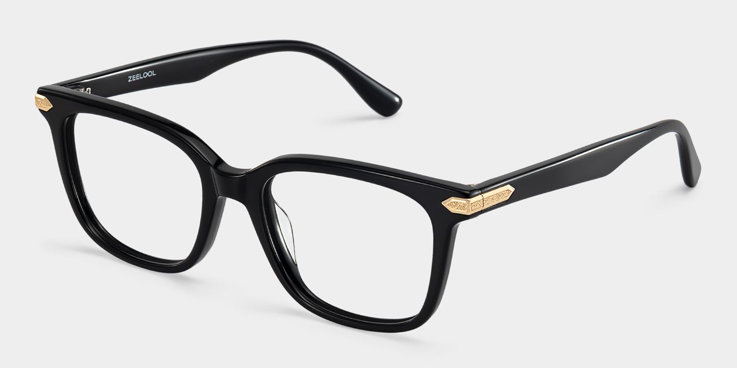 Thomas Black Frame Glasses with Rectangle Frame Online | ZEELOOL3