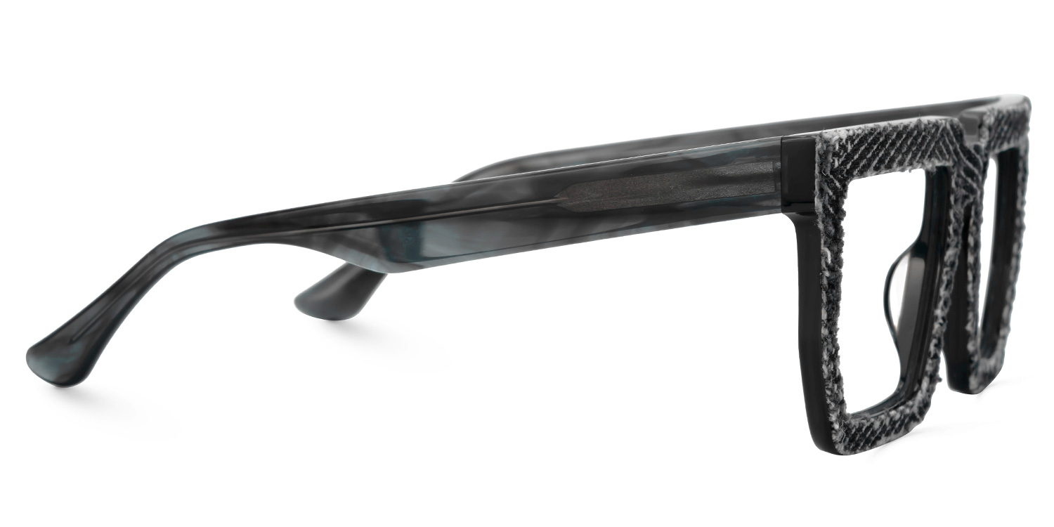 Rectangle Daniela Denim Black Glasses Deals | ZEELOOL Canada2