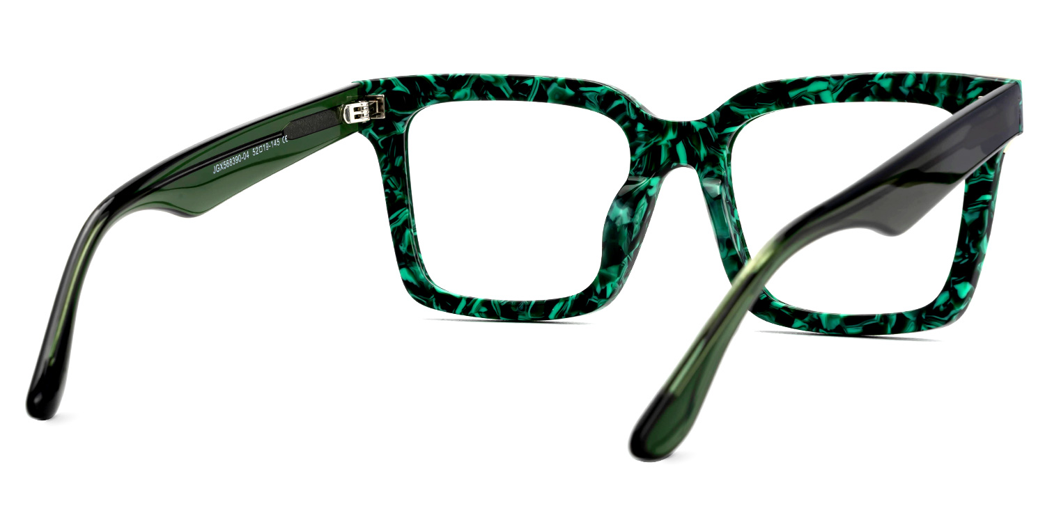 Square Shernia Green-Floral Frames Designer Glasses3