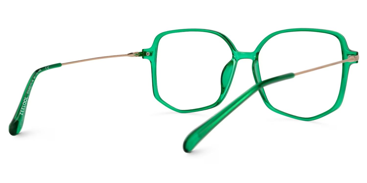 Payton Geometric Dark-Green Glasses | ZEELOOL Canada3