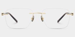 Claire Rectangle Gold Glasses2