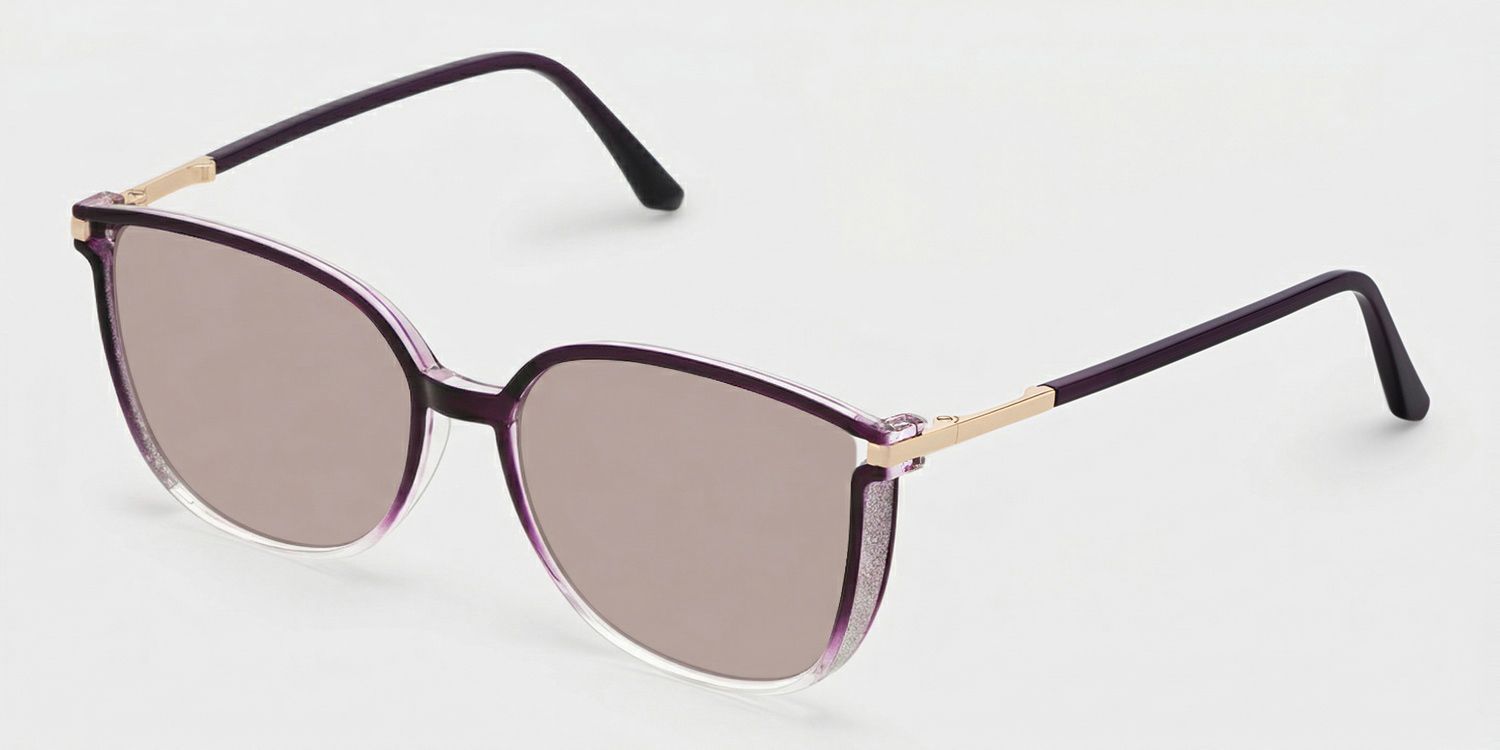 Rodz Tr90 Purple Clear Frame Sunglasses | ZEELOOL CA2