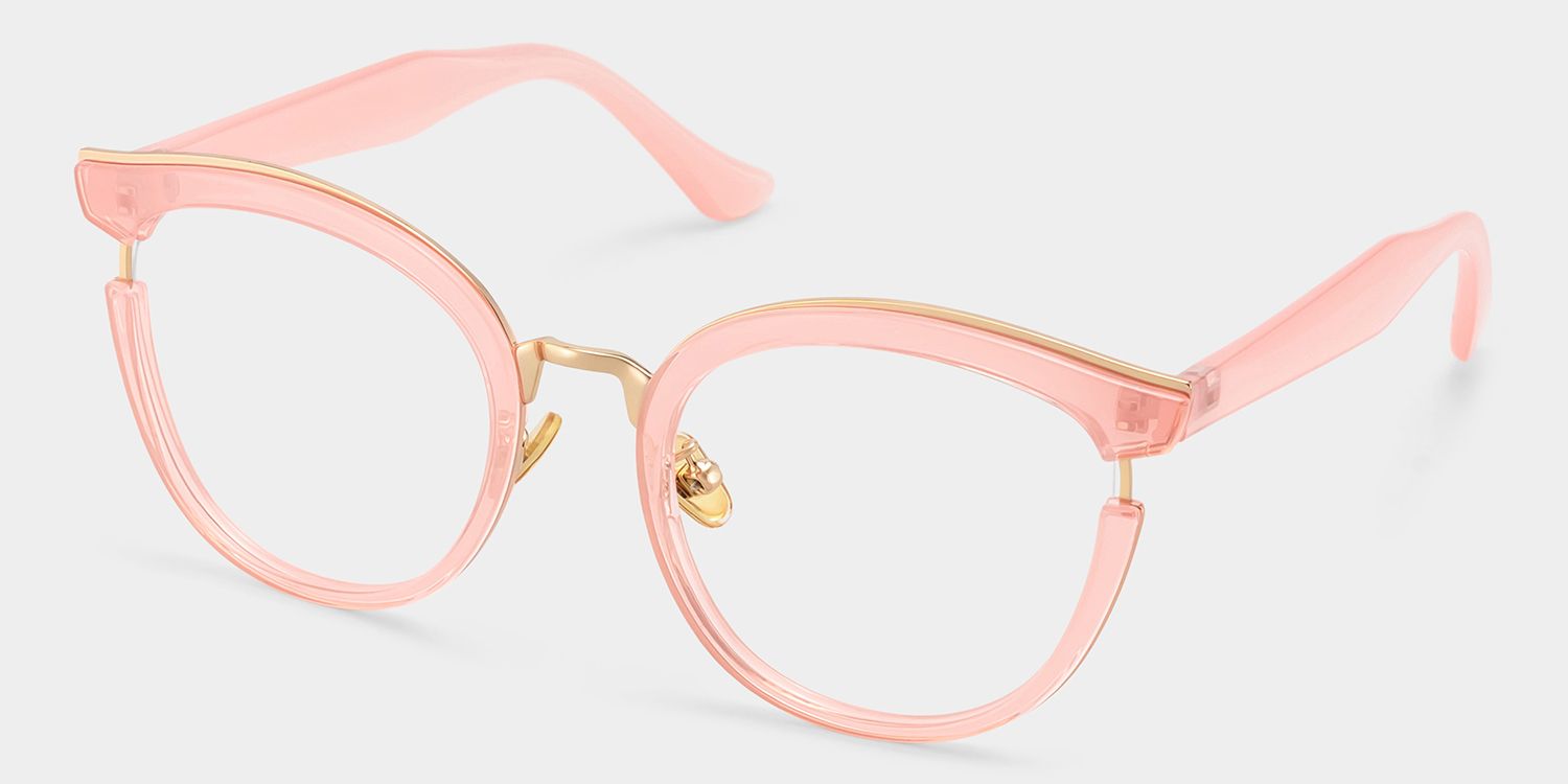 Eleanore Cat Eye Pink Frame Glasses | ZEELOOL Canada2