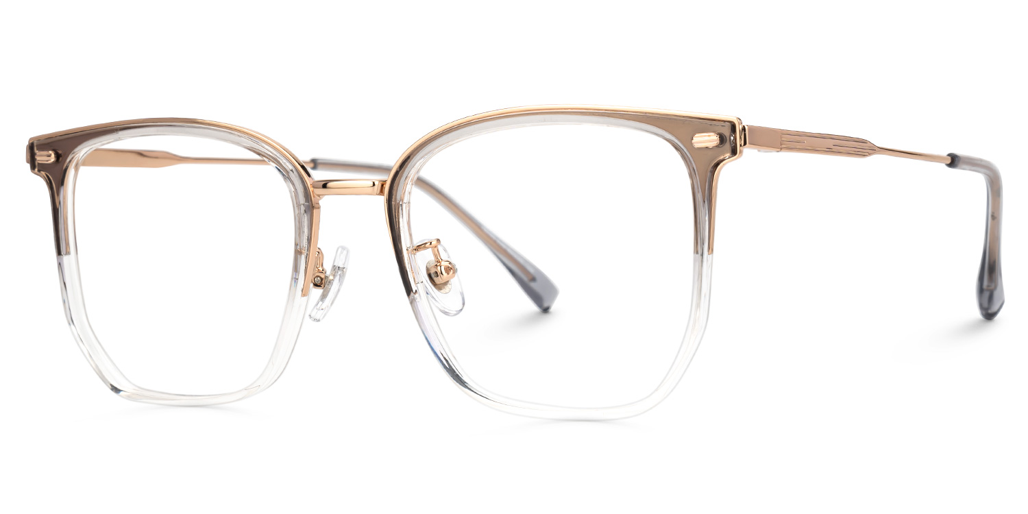 Roque Mixed-material Geometric Black Frame Glasses | ZEELOOL Canada1