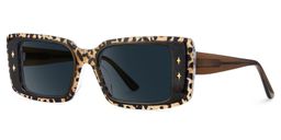Gleam Rectangle Leopard Sunglasses2