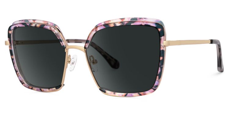 Cordaro Square Pink-Floral Glasses