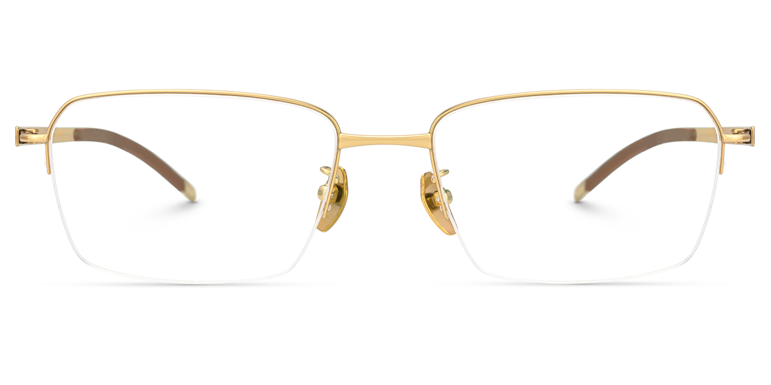 Swerry Rectangle Gold Glasses1