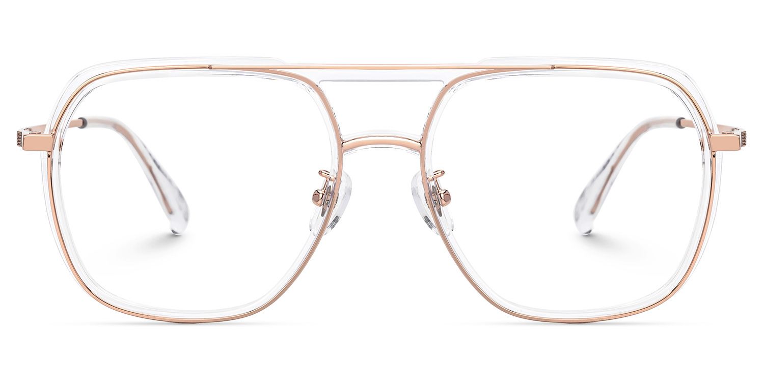 Clear Vergie Aviator Frame Eyeglasses | ZEELOOL Canada0