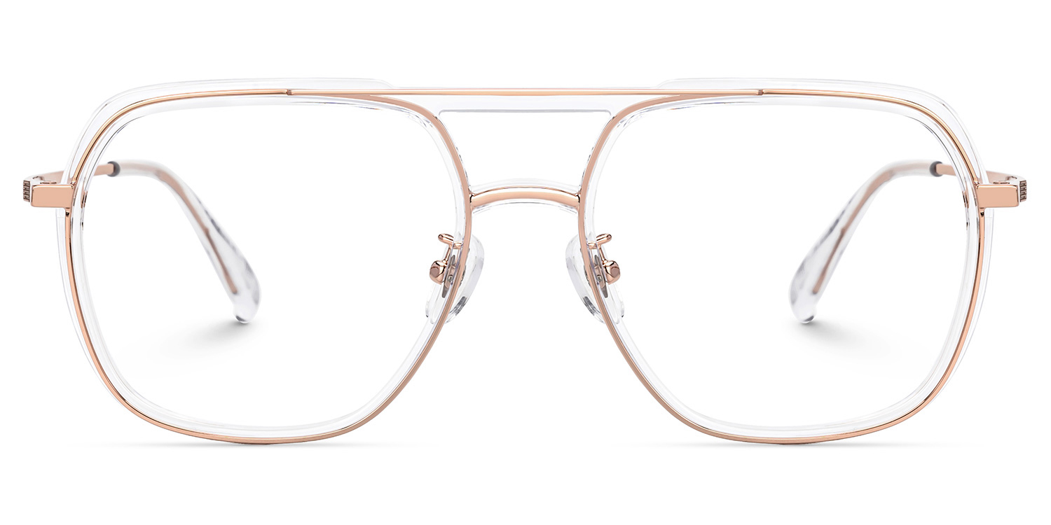 Clear Vergie Aviator Frame Eyeglasses | ZEELOOL Canada0