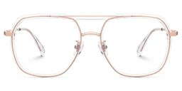 Vergie Clear Aviator Glasses0
