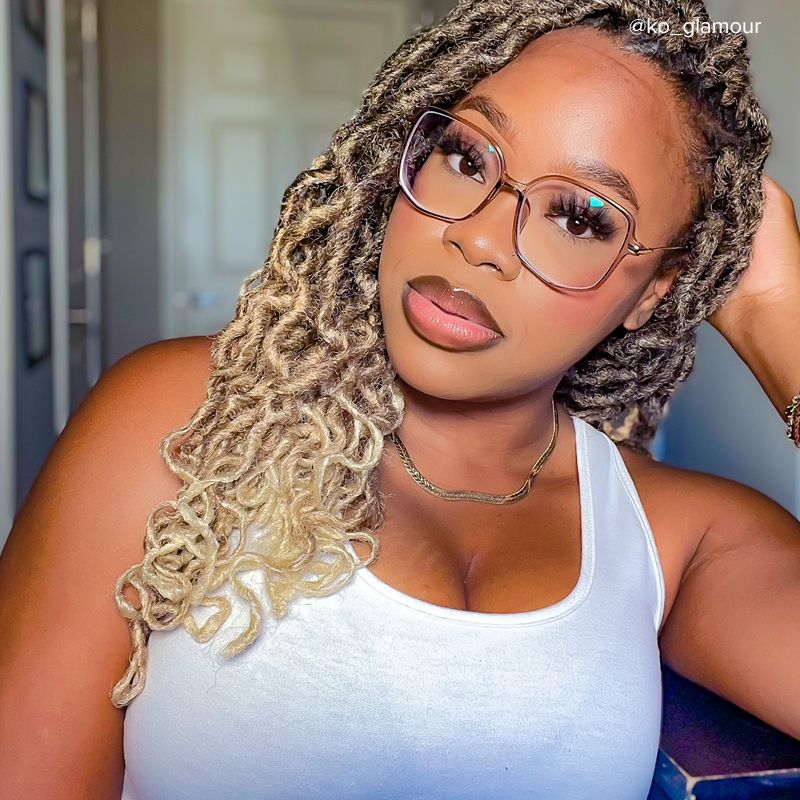 Payton Geometric Beige Frame Glasses | ZEELOOL Canada6